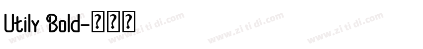 Utily Bold字体转换